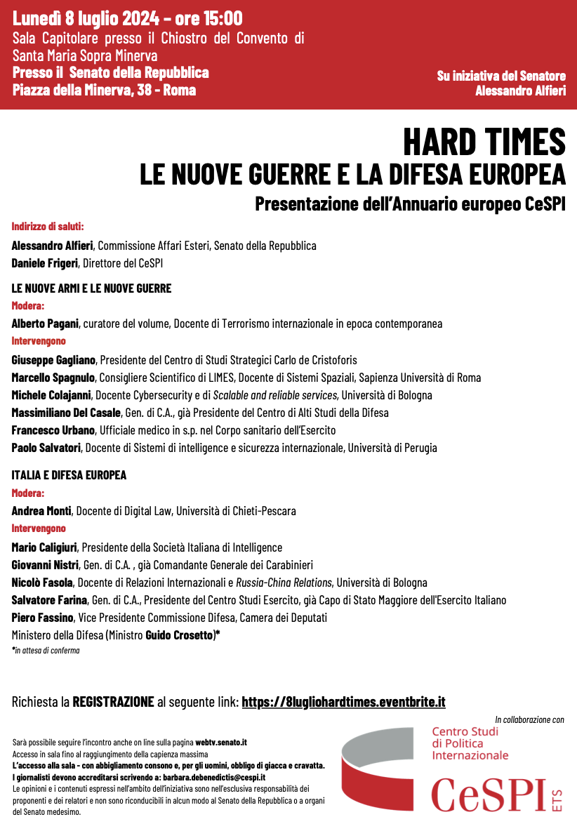 Hard times. Le nuove guerre e la difesa europea